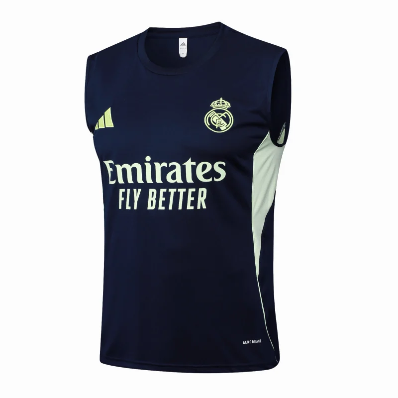Camiseta Sin Mangas Real Madrid 2025 2026 Azul Marino I Verde Real Madrid Camiseta 2025 2026 Azul - Camiseta Real Madrid | tiendasdefutboles