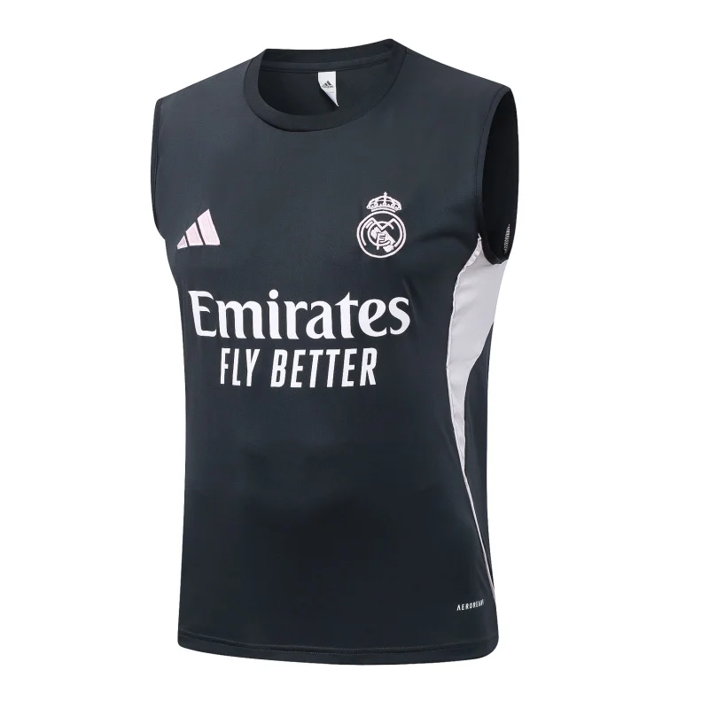 Camiseta Sin Mangas Real Madrid 2025 2026 Gris Marino Real Madrid Camiseta 2025 2026 Gris - Camiseta Real Madrid | tiendasdefutboles
