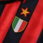 Casa Camiseta AC Milan Retro 1993 1994 Negro Rojo