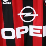 Casa Camiseta AC Milan Retro 1997 1998 Negro Rojo