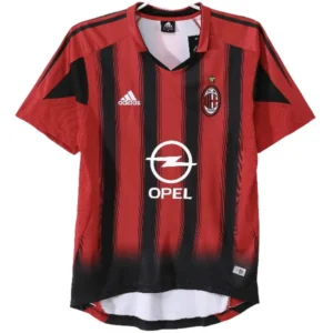 AC Milan Camiseta 2004 2005 Casa Roja - Camiseta Ac Milan | tiendasdefutboles