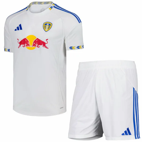 Casa Camiseta Conjunto De Niños Leeds United 2025 2026 Blanco Leeds United Niños Conjunto 2025 2026 Casa Blanco - Tuta Leeds United Niños | tiendasdefutboles