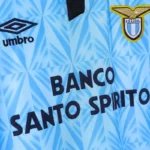 Casa Camiseta Lazio Retro 1991 1992 Azul Claro