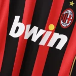 Casa Camiseta Manga Larga AC Milan Retro 2006 2007 Rojo