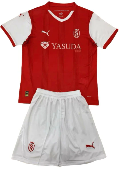 Casa Conjunto De Hombre Stade de Reims 2024 2025 Rojo Blanco Stade de Reims Conjunto 2024 2025 Casa Rojo - Stade De Reims Equipacion | tiendasdefutboles