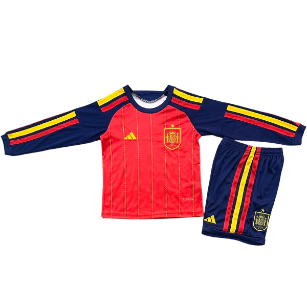 Casa Conjunto De Manga Larga Niños España 2026 Azul Rojo España Niños Conjunto 2026 Casa Azul - España Niños Barata | tiendasdefutboles