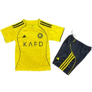 Al-Nassr FC Niños Conjunto 2025 2026 Casa Amarillo - Tuta Al-Nassr FC Niños | tiendasdefutboles