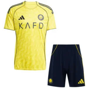 Al-Nassr FC Niños Conjunto 2025 2026 Casa Amarillo - Tuta Al-Nassr FC Niños | tiendasdefutboles