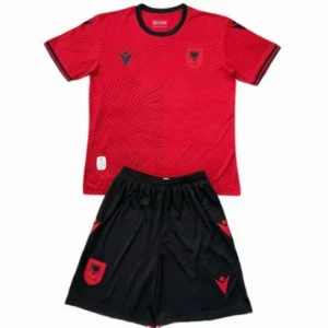 Albania Niños Conjunto 2026 Casa Rojo - Albania Niños Barata | tiendasdefutboles