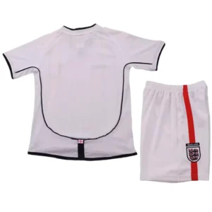 Inglaterra Niños Conjunto 2002 Casa Blanco - Conjuntos Argentina Retro | tiendasdefutboles
