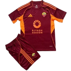AS Roma Niños Conjunto 2025 2026 Casa Rojo - Tuta AS Roma Niños | tiendasdefutboles