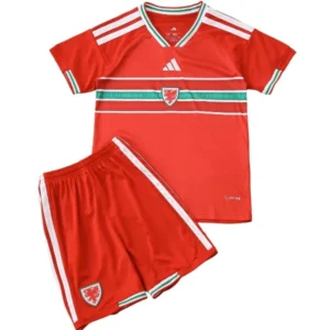 Gales Niños Conjunto 2026 Casa Rojo - Gales Niños Barata | tiendasdefutboles