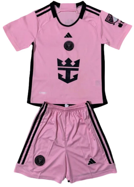 Casa Conjunto De Niños Inter Miami 2024 2025 Rosa Inter Miami Niños Conjunto 2024 2025 Casa Rosa - Equipacion Inter Miami Niños | tiendasdefutboles