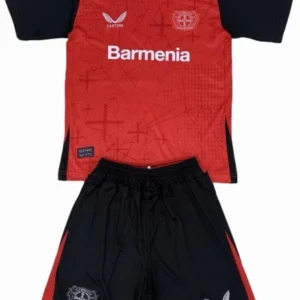 Bayer 04 Leverkusen Niños Conjunto 2024 2025 Casa Rojo - Tuta Bayer 04 Leverkusen Niños | tiendasdefutboles