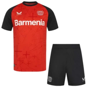 Bayer 04 Leverkusen Niños Conjunto 2024 2025 Casa Rojo - Tuta Bayer 04 Leverkusen Niños | tiendasdefutboles