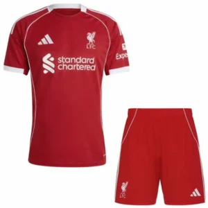 Liverpool Niños Conjunto 2025 2026 Casa Rojo - Equipacion Liverpool Niños | tiendasdefutboles