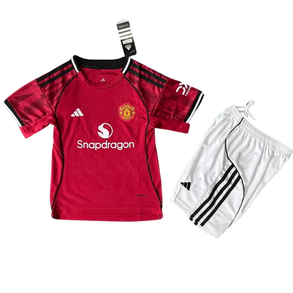 Casa Conjunto De Niños Manchester United 2025 2026 Rojo Manchester United Niños Conjunto 2025 2026 Casa Rojo - Equipacion Manchester United Niños | tiendasdefutboles
