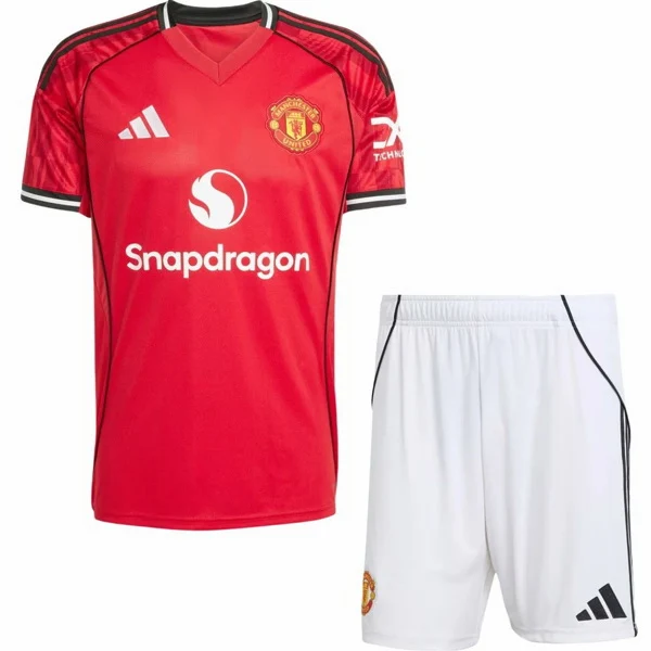 Casa Conjunto De Niños Manchester United 2025 2026 Rojo Manchester United Niños Conjunto 2025 2026 Casa Rojo - Equipacion Manchester United Niños | tiendasdefutboles