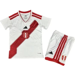 Perú Niños Conjunto 2026 Casa Blanco - Perú Niños Barata | tiendasdefutboles