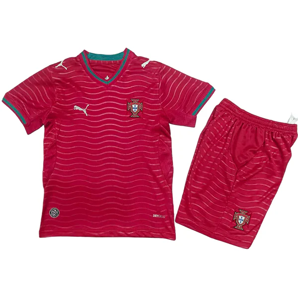 Casa Conjunto De Niños Portugal 2026 Rojo Portugal Niños Conjunto 2026 Casa Rojo - Equipacion Portugal Niños | tiendasdefutboles