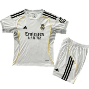 Real Madrid Niños Conjunto 2025 2026 Casa Blanco - Tuta Real Madrid Niños | tiendasdefutboles