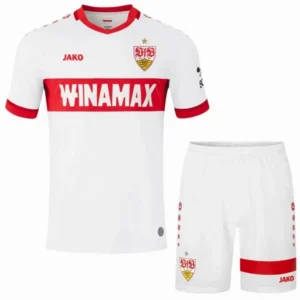 VfB Stuttgart Niños Conjunto 2024 2025 Casa Blanco - Tuta VfB Stuttgart Niños | tiendasdefutboles