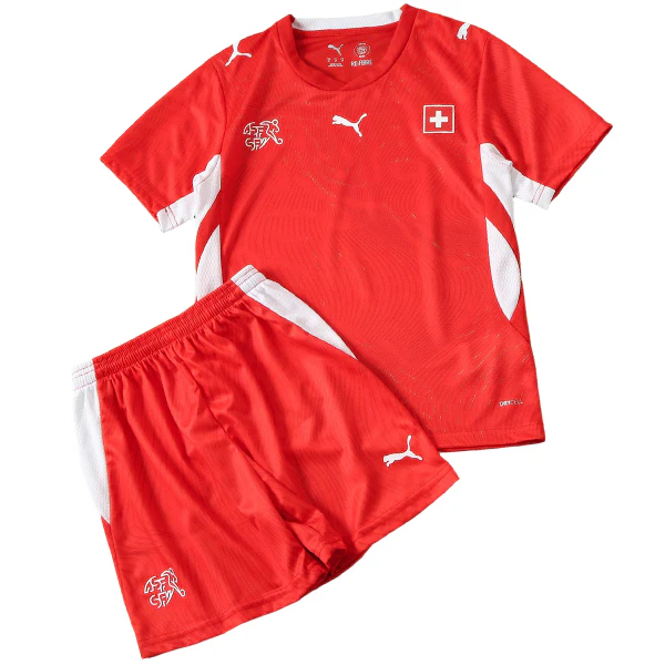 Casa Conjunto De Niños Suiza 2026 Rojo Suiza Niños Conjunto 2026 Casa Rojo - Suiza Niños Barata | tiendasdefutboles