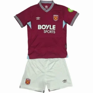West Ham United Niños Conjunto 2025 2026 Casa Rojo - Tuta West Ham United Niños | tiendasdefutboles