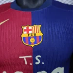 Casa Jugadores Camiseta Barcelona 2024 2025 Rojo Azul