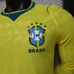 Casa Jugadores Camiseta Manga Larga Brasil 2026 Amarillo