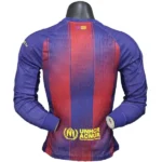 Casa Jugadores Manga Larga Barcelona 2025 2026 Rojo Azul