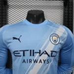 Casa Jugadores Manga Larga Manchester City 2025 2026 Azul