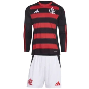 Flamengo Niños Conjunto 2025 2026 Casa Rojo - Tuta Flamengo Niños | tiendasdefutboles