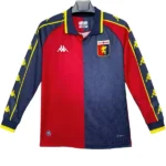 Casa Manga Larga Genoa Retro 2003 2004 Rojo Azul