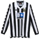 Casa Manga Larga Juventus Retro 1999 2000 Negro Blanco