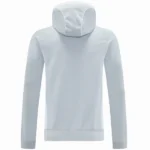 Chaqueta Con Capucha Real Madrid 2025 2026 Gris Blanco
