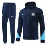 Chaqueta Conjunto Completo Con Capucha Chelsea 2025 2026 Azul Marino
