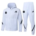 Conjunto Completo Chaqueta Con Capucha Ajax 2025 2026 Blanco Negro