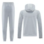 Conjunto Completo Chaqueta Con Capucha Barcelona 2025 2026 Gris Claro