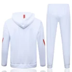 Conjunto Completo Chaqueta Con Capucha Bayern Múnich 2025 2026 Blanco Rojo