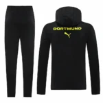 Conjunto Completo Chaqueta Con Capucha Borussia Dortmund 2024 2025 Negro Amarillo