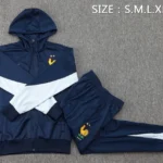 Conjunto Completo Chaqueta Con Capucha Francia 2025 Azul Marino
