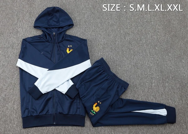 Conjunto Completo Chaqueta Con Capucha Francia 2025 Azul Marino Francia Conjunto 2025 Azul - Maglia Francia 2026 | tiendasdefutboles