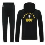 Conjunto Completo Chaqueta Con Capucha Juventus 2024 2025 Negro
