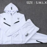 Conjunto Completo Chaqueta Con Capucha Juventus 2025 2026 Blanco Negro