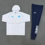 Conjunto Completo Chaqueta Con Capucha Napoli 2025 2026 Blanco Azul