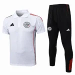 Conjunto Completo Polo Ajax 2025 2026 Blanco Negro Rojo