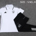 Conjunto Completo Polo Alemania 2025 Blanco Negro