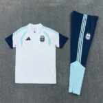 Conjunto Completo Polo Argentina 2026 Blanco Azul Marino