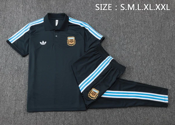 Conjunto Completo Polo Argentina 2026 Gris Azul Argentina Conjunto 2026 Gris - Maglia Argentina 2026 | tiendasdefutboles